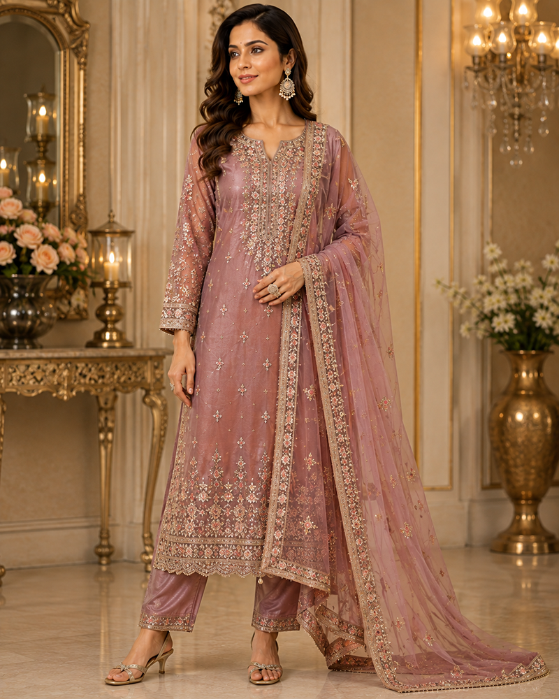 Embroidered Party Wear Salwar Suit