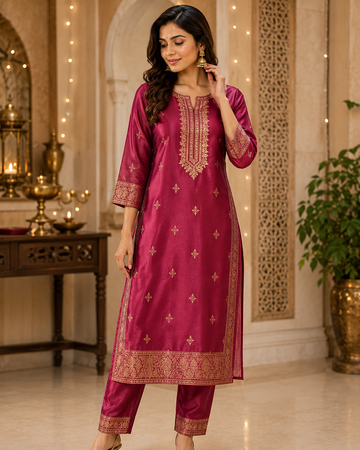 Festive Silk Designer Kurthi
