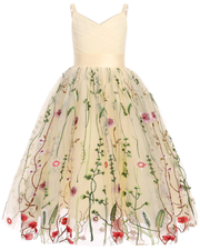 Floral Designer Kids Gown