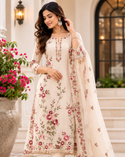 Floral Embroidered Designer Kurthi