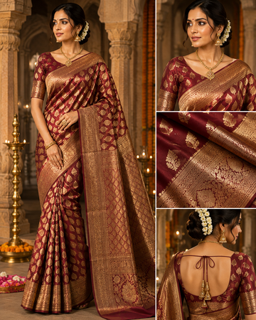 Premium Banarasi Silk Saree with Blouse