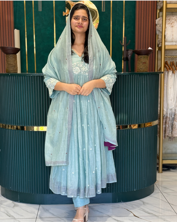 Chanderi Designer Suit