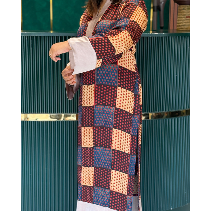 Modal Geometric Print Long Dress